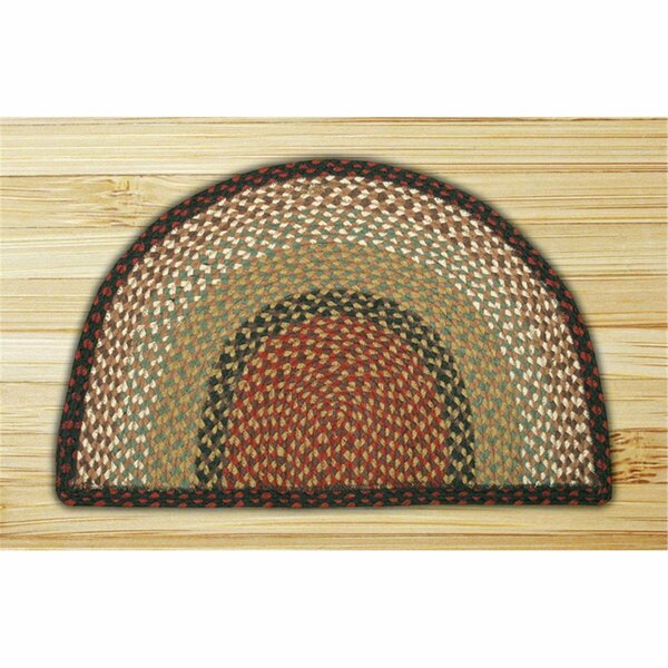 Capitol Importing Co Capitol Importing Burgundy-Mustard - 18 in. x 29 in. Small Rug Slice 32-SM019